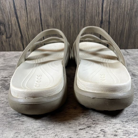 Crocs Meleen Twist Women’s Size 11 Slide Sandals Beige/Tan - Picture 6 of 9